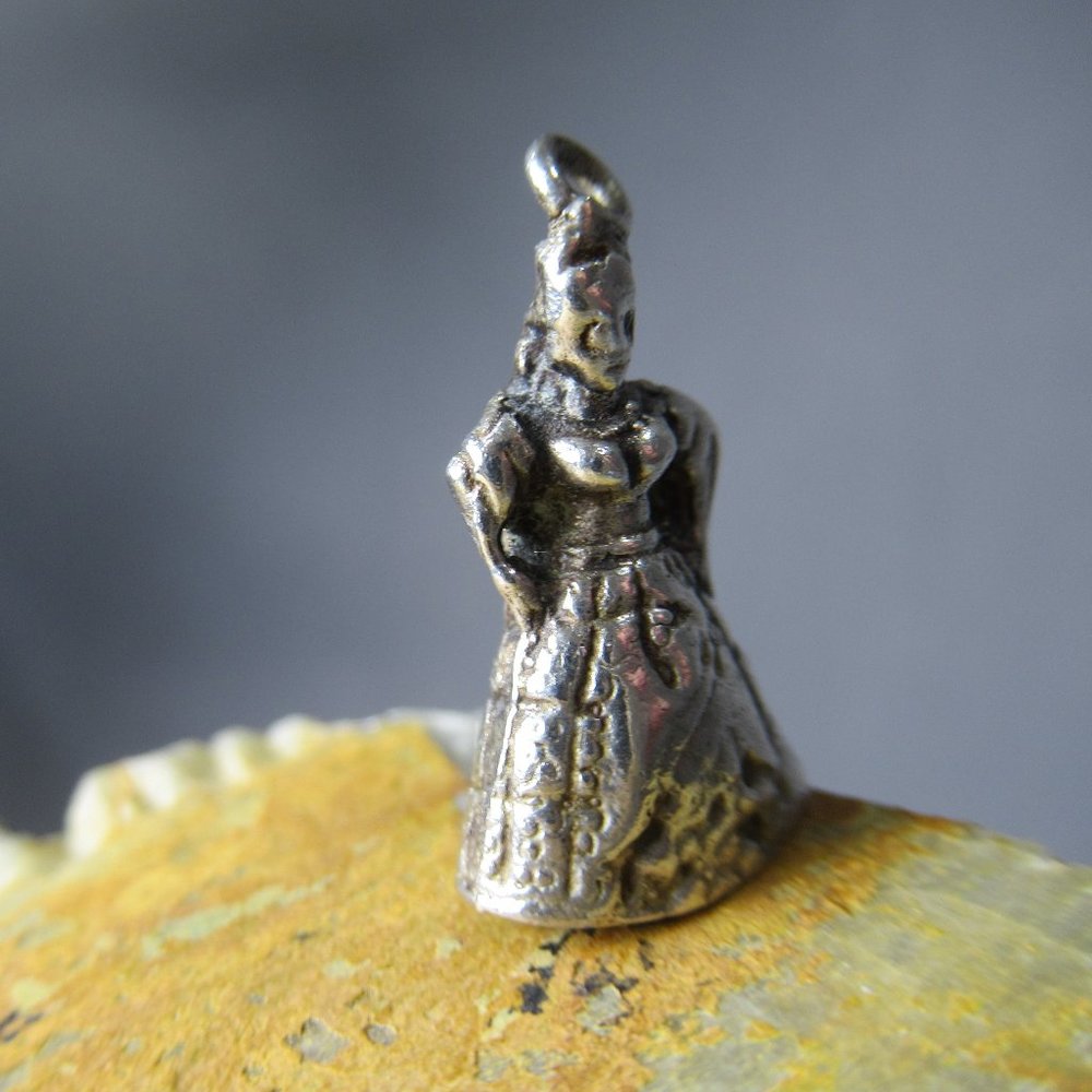Lady of the House Charm, Vintage Sterling Silver